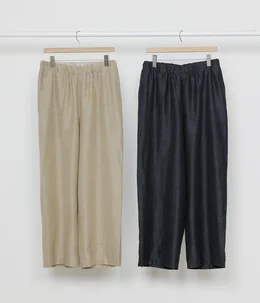 【予約】WIDE CYLINDER FIT EASY PANTS -WOOL SILK FEATHER CLOTH-