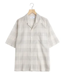 【予約】OPEN COLLAR S/S SHIRT -60/1 ORGANIC COTTON HIGH TWISTED LOAN-