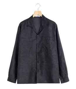 【予約】SILK OPEN COLLAR L/S SHIRT -HABUTAE SILK-