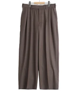 ONE TUCK WIDE TROUSERS -WOOL HIGH TWIST TROPICAL-