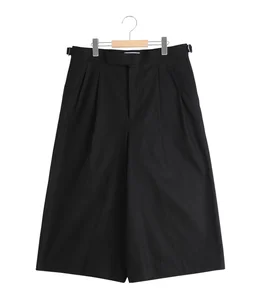 TWO TUCK CROPPED TROUSERS -ORGANIC COTTON GABARDINE-