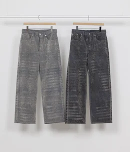 【予約】CYLINDER FIT JEANS -VELVET-FLOCKED ORGANIC COTTON DENIM-