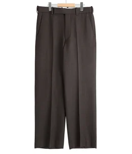 REGULAR FIT STRAIGHT TROUSERS -TUMBLED WOOL SERGE-