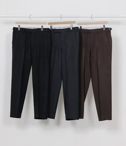 【予約】REGULAR FIT STRAIGHT TROUSERS -TUMBLED WOOL SERGE-