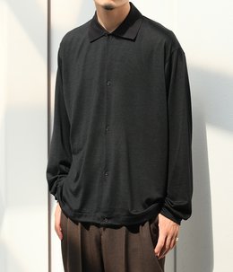 【別注】SHIRT CARDIGAN -SUPER 100s WASHABLE WOOL JERSEY-