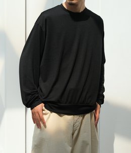 【別注】CREW NECK L/S TEE -SUPER 100s WASHABLE WOOL JERSEY-