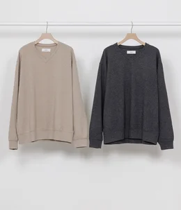 【予約】V-NECK L/S TEE -SUPER 180s MILLED WOOL JERSEY-