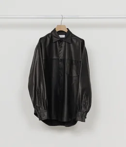 【予約】LEATHER SHIRT -GLAZED SHEEPSKIN-