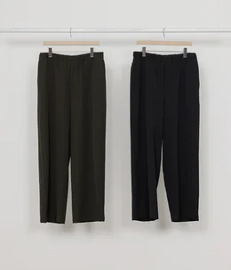 【予約】WIDE CYLINDER FIT EASY PANTS -WOOL GABARDINE WASHER TUMBLER-