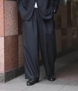 【予約】別注 WIDE CYLINDER FIT EASY PANT -2/60 WOOL TROPICAL MELANGE-