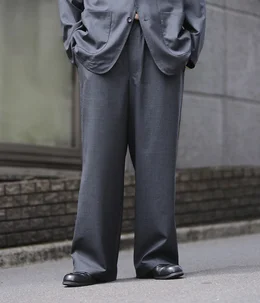 【予約】別注 WIDE CYLINDER FIT EASY PANT -2/60 WOOL TROPICAL MELANGE-