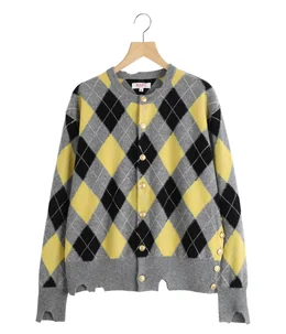 DIAMOND SCRAPED CARDIGAN