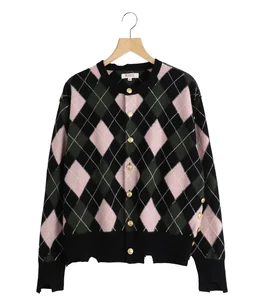 DIAMOND SCRAPED CARDIGAN
