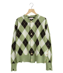 DIAMOND SCRAPED CARDIGAN