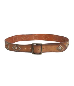 STUDDED RGHT-CASUAL-TUMBLED LEATHER