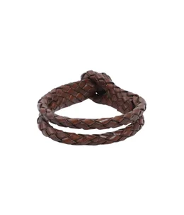 BRAIDED CUFF-BRACELET-LEATHER HANDBRAIDED LEATHER