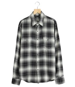R.Flannel Ombre Western Shirt