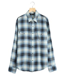R.Flannel Ombre Western Shirt