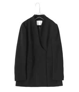 【レディース】Collarless Double Breasted Suit Jacket