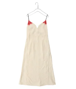 【レディース】Crane Pattern Jacquard Hand-Dyed Slip Dress