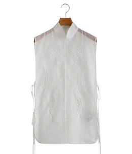 【レディース】Sheer Embroidery Vest