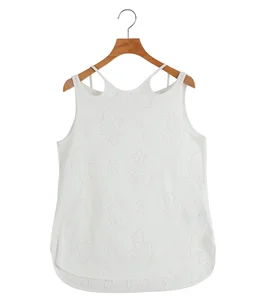 【レディース】Eyelet Jersey Jacquard Sleeveless Top