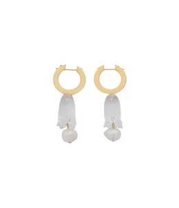 レディース】Floral Motif Glass Earrings | Mame Kurogouchi(マメ