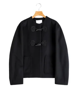 【レディース】Cording Embroidery Short Duffle Coat