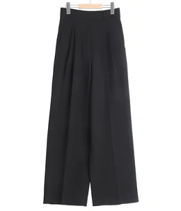 【レディース】Triacetate Polyester High Waisted Wide Trousers