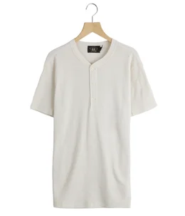 SS HENLEY-SHORT SLEEVE-KNIT-COTTON NOV TEXTURE