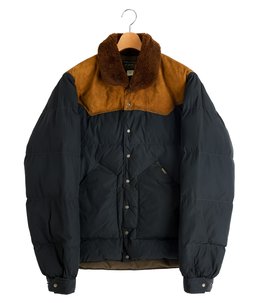 WOVEN-PUFFER-COAT NYLON/COWHIDE/SHRLG