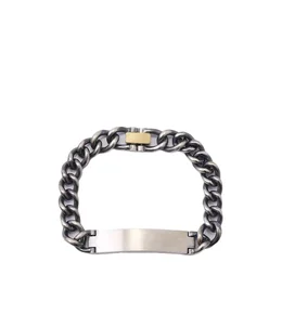 IDENTITY BRACELET M SV clasp K18YG plate