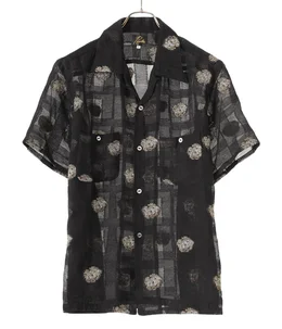 S/S One-Up Shirt - CU/C/N/PE Oriental Lame Jq. | NEEDLES ...
