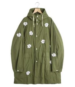 Flower Embroidery Hooded Coat