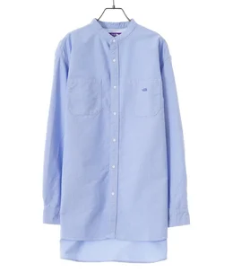 【予約】Cotton Polyester OX Band Collar Shirt