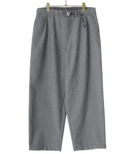 Polyester Wool Oxford Wide Tapered Field Pants | THE NORTH 