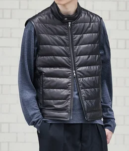 予約】別注 JURI DOWN VEST SP LEATHER | EMMETI(エンメティ