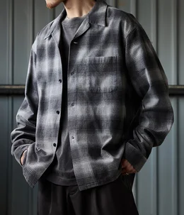 別注 Cotton Shaggy Open Collar Shirt