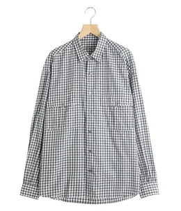 ROLL UP HEATHER GINGHAM CHECK SHIRT (GIZA 120/2)
