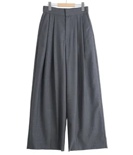 【レディース】WOOL TROPICAL WIDE EASY PANTS