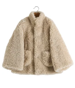 【レディース】Eco Fur Stand Up Collar Coat