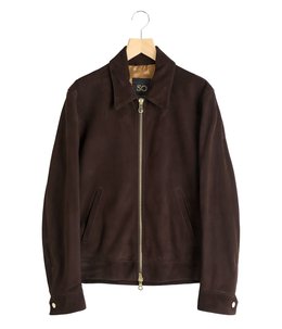 REGULAR COLLAR ZIP BLOUSON CAMOSCIO 0.6mm