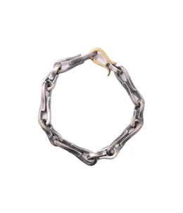 REFINE METAL CHAIN BRACELET M SV short×long hook:K18YG