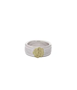 KARAKUSA ROSE RING No. 93 (18K GOLD ACCENT)