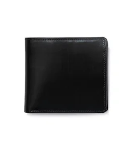 BRIDLE LEATHER TURNED EDGE COIN POCKET NOTECASE