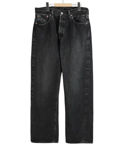 14.25oz. BLACK DENIM 1947 MODEL HARD WASH (LENGTH 31)