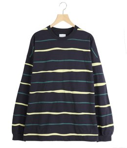 SUPER BIG STRIPE LS TEE (W/DRAWSTRINGS)