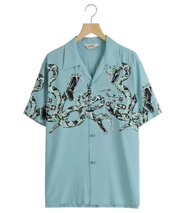 “RATTLE SNAKE” HIGH DENSITY RAYON S/S OPEN SHIRT