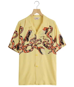 “RATTLE SNAKE” HIGH DENSITY RAYON S/S OPEN SHIRT