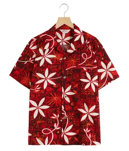 “BLUE HAWAII” TYPEWRITER COTTON S/S OPEN SHIRT